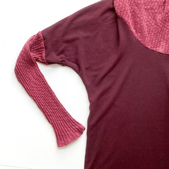 Michael Stars Thermal Knit Cowl Neck T-Shirt - Picture 7 of 10